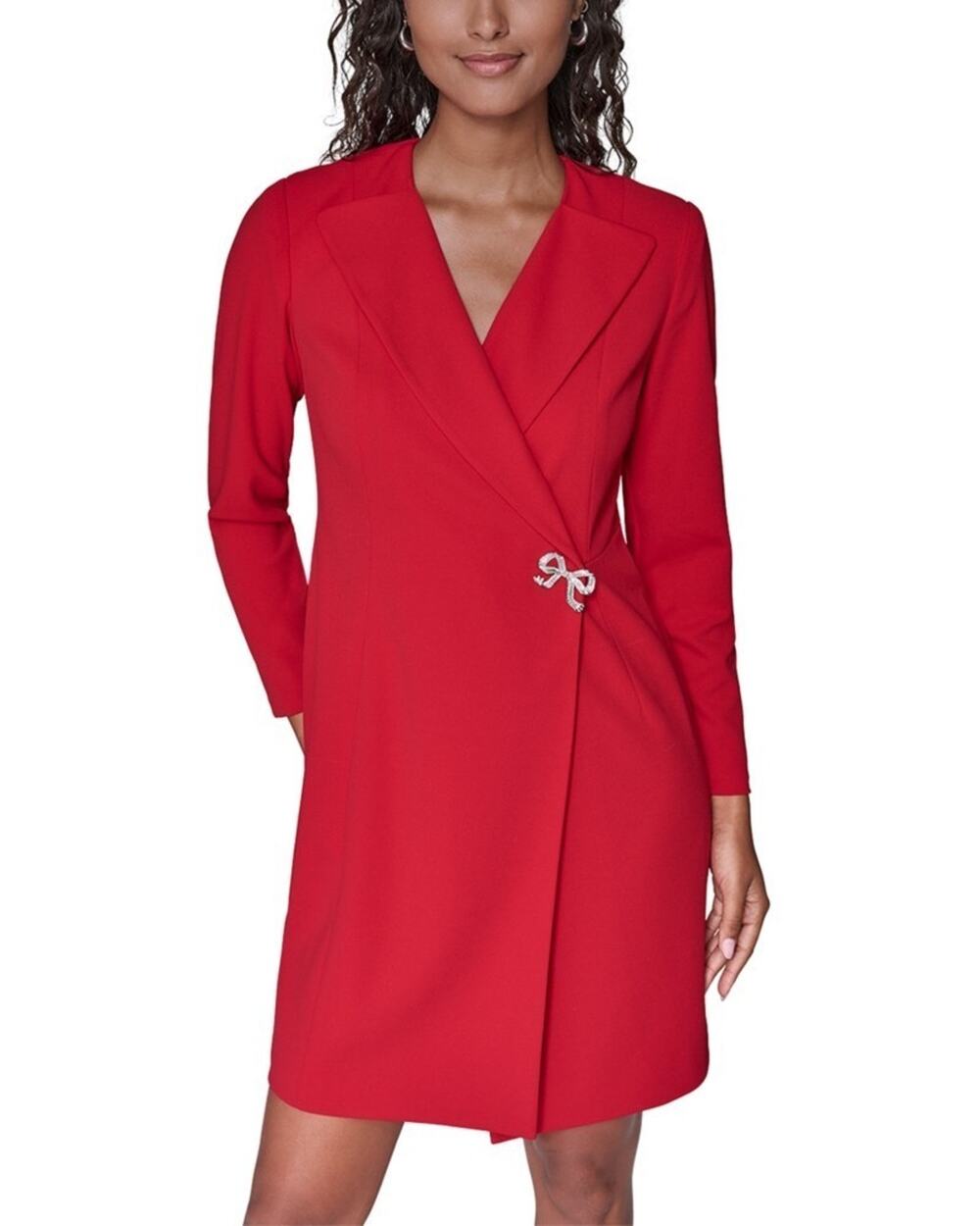 Karl Lagerfeld Paris Bow Detail Jacket Dress Red Size 2 4102
